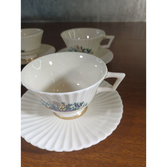 Lennox Rutledge Tea Cups And Saucers Set Of 4 - Picture 11 of 12